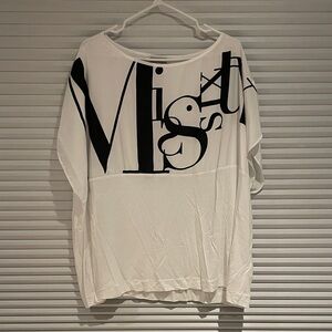 Miss Sixty White and Black Graphic Tee